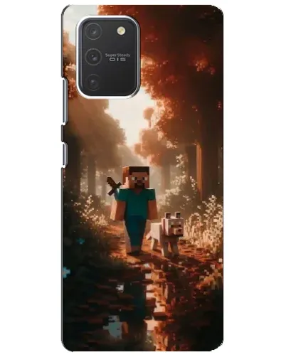 Чехол для Samsung Galaxy S10 Lite с картинкой «Стив в лесу»