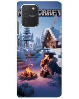 Чехол для Samsung Galaxy S10 Lite с картинкой «Зимний Minecraft»