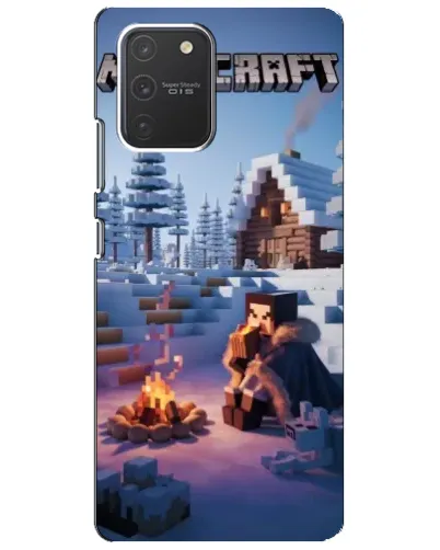 Чехол для Samsung Galaxy S10 Lite с картинкой «Зимний Minecraft»