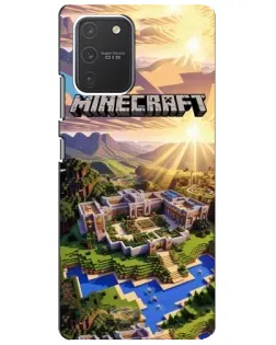 Чехол для Samsung Galaxy S10 Lite с картинкой «Minecraft панорама»