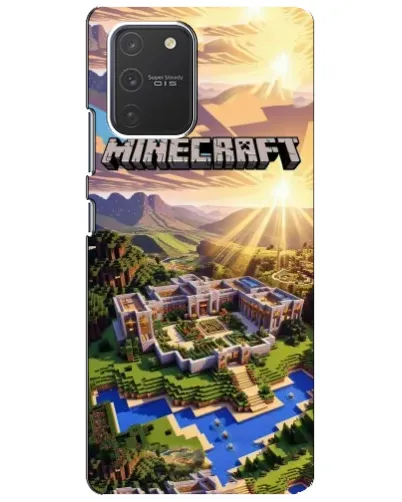 Чехол для Samsung Galaxy S10 Lite с картинкой «Minecraft панорама»