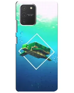 Чохол для Samsung Galaxy S10 Lite з картинкою «Черепаха Minecraft»