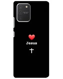 Чохол для Samsung Galaxy S10 Lite з картинкою «Серце - Jesus»