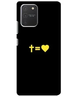 Чехол для Samsung Galaxy S10 Lite с картинкой «Сердце и Крест»
