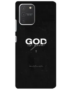 Чехол для Samsung Galaxy S10 Lite с картинкой «GOD — Бог над всем»