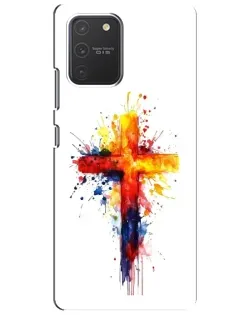 Чехол для Samsung Galaxy S10 Lite с картинкой «Акварельный крест»