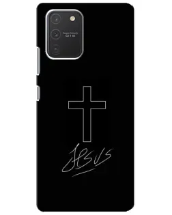 Чехол для Samsung Galaxy S10 Lite с картинкой «Графический крест Jesus»
