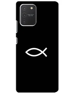 Чехол для Samsung Galaxy S10 Lite с картинкой «Символ рыбы Jesus»