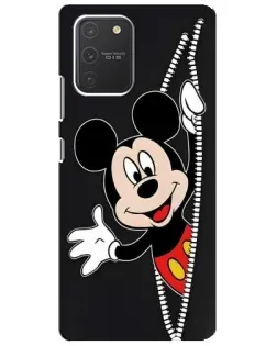 Чехол для Samsung Galaxy S10 Lite с картинкой «Микки раздвигает стены»