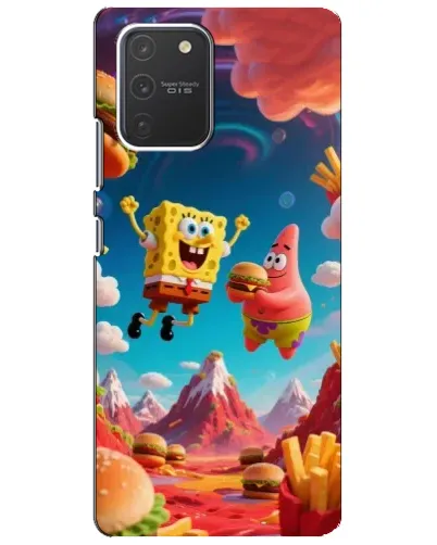 Чехол для Samsung Galaxy S10 Lite с картинкой «Космический фастфуд»