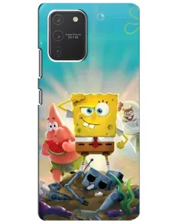 Чехол для Samsung Galaxy S10 Lite с картинкой «Спанч Боб победитель»