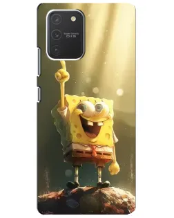 Чехол для Samsung Galaxy S10 Lite с картинкой «Сияющий Спанч Боб»