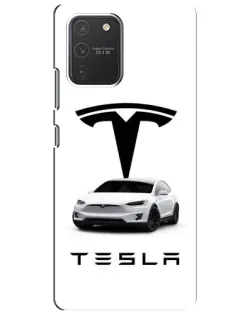 Чехол для Samsung Galaxy S10 Lite с картинкой «Tesla White Style» Чехол для Samsung Galaxy S10 Lite с картинкой «Tesla White Style»