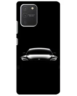 Чехол для Samsung Galaxy S10 Lite с картинкой «Фары Tesla Night» Чехол для Samsung Galaxy S10 Lite с картинкой «Фары Tesla Night»