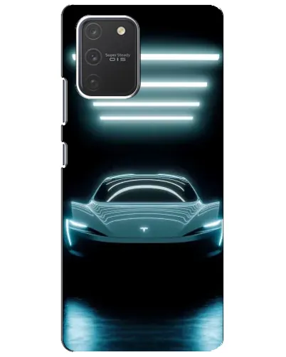 Чехол для Samsung Galaxy S10 Lite с картинкой «Tesla в неоне»
