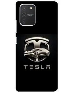 Чехол для Samsung Galaxy S10 Lite с картинкой «Tesla — серебристое авто» Чехол для Samsung Galaxy S10 Lite с картинкой «Tesla — серебристое авто»