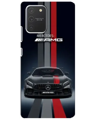 Чехол для Samsung Galaxy S10 Lite с картинкой «Mercedes — белый карбон»