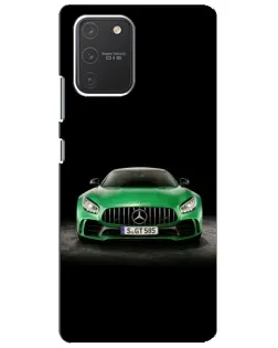 Чехол для Samsung Galaxy S10 Lite с картинкой «Mercedes — неоновый лого»
