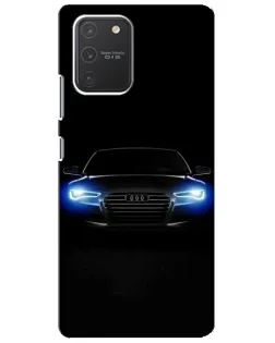 Чехол для Samsung Galaxy S10 Lite с картинкой «Audi в неоне»