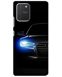 Чехол для Samsung Galaxy S10 Lite с картинкой «Неоновый взгляд Audi»