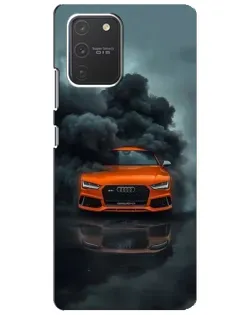 Чехол для Samsung Galaxy S10 Lite с картинкой «Audi в облаках дыма»