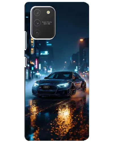 Чехол для Samsung Galaxy S10 Lite с картинкой «Ночной город и Audi»
