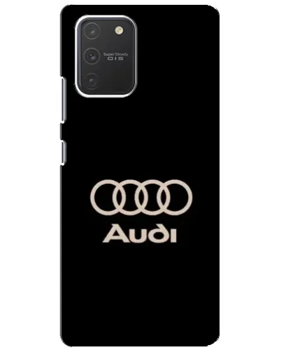 Чехол для Samsung Galaxy S10 Lite с картинкой «Audi — золотой логотип»
