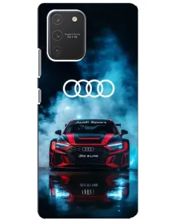 Чехол для Samsung Galaxy S10 Lite с картинкой «Audi Sport — неон»