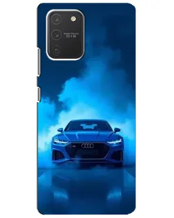 Чехол для Samsung Galaxy S10 Lite с картинкой «Audi — голубая энергия»