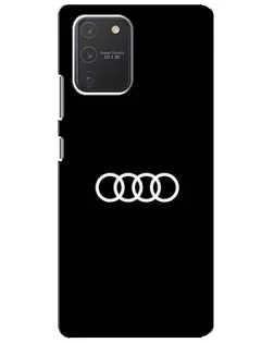Чехол для Samsung Galaxy S10 Lite с картинкой «Audi White Logo»