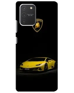Чехол для Samsung Galaxy S10 Lite с картинкой «Lamborghini желтый акцент»