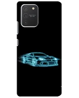 Чехол для Samsung Galaxy S10 Lite с картинкой «Неоновый контур Lamborghini»