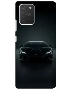 Чехол для Samsung Galaxy S10 Lite с картинкой «Черный Lamborghini Aventador»