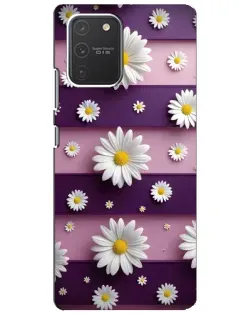 Чехол для Samsung Galaxy S10 Lite с картинкой «Ромашки на фиолетовом» Чехол для Samsung Galaxy S10 Lite с картинкой «Ромашки на фиолетовом»