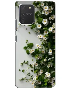 Чехол для Samsung Galaxy S10 Lite с картинкой «Ветка мелких белых цветов» Чехол для Samsung Galaxy S10 Lite с картинкой «Ветка мелких белых цветов»