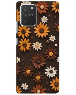 Чехол для Samsung Galaxy S10 Lite с картинкой «Узор из маленьких подсолнухов» Чехол для Samsung Galaxy S10 Lite с картинкой «Узор из маленьких подсолнухов»
