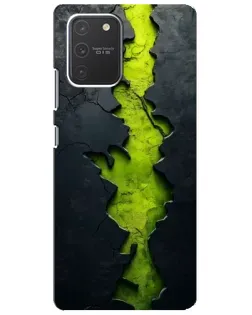 Чохол для Samsung Galaxy S10 Lite з картинкою «Салатовий розлом скелі»