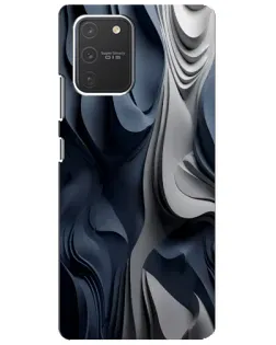 Чохол для Samsung Galaxy S10 Lite з картинкою «Об'ємні сині складки»