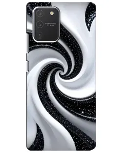 Чохол для Samsung Galaxy S10 Lite з картинкою «Чорно-біла спіраль»