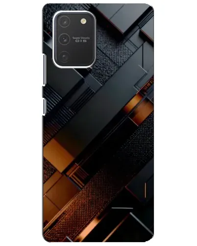 Чехол для Samsung Galaxy S10 Lite с картинкой «Черные геометрические блоки» Чехол для Samsung Galaxy S10 Lite с картинкой «Черные геометрические блоки»