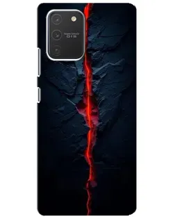 Чехол для Samsung Galaxy S10 Lite с картинкой «Kрасная лавовая трещина»
