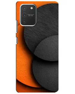 Чехол для Samsung Galaxy S10 Lite с картинкой «Геометрия оранжевых кругов»