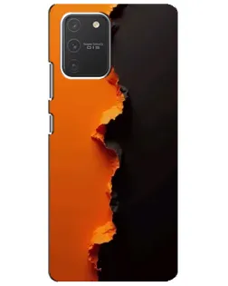 Чехол для Samsung Galaxy S10 Lite с картинкой «Оранжевый разлом»
