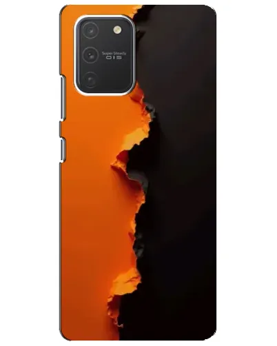Чехол для Samsung Galaxy S10 Lite с картинкой «Оранжевый разлом» Чехол для Samsung Galaxy S10 Lite с картинкой «Оранжевый разлом»