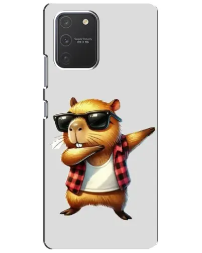 Чехол для Samsung Galaxy S10 Lite с картинкой «Капибара рэпер даб»