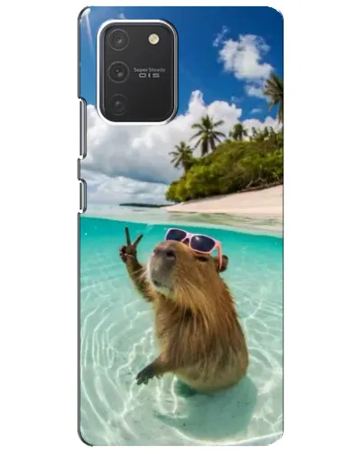 Чехол для Samsung Galaxy S10 Lite с картинкой «Капибара на море»