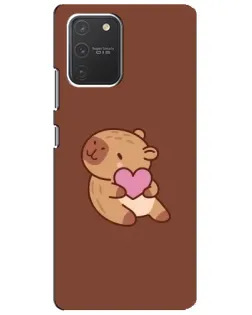 Чехол для Samsung Galaxy S10 Lite с картинкой «Капибара с сердцем» Чехол для Samsung Galaxy S10 Lite с картинкой «Капибара с сердцем»