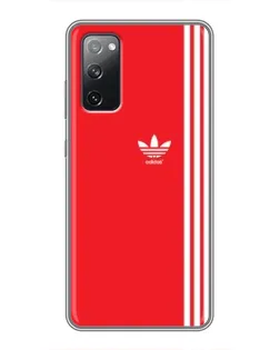 Чехол для Samsung Galaxy S20 FE с картинкой «Красный минимализм Adidas»