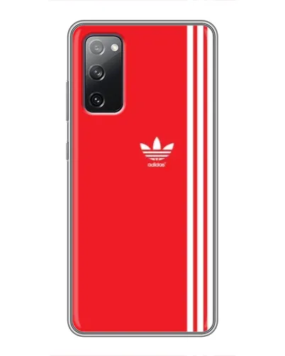 Чехол для Samsung Galaxy S20 FE с картинкой «Красный минимализм Adidas»