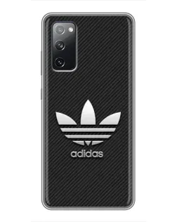 Чехол для Samsung Galaxy S20 FE с картинкой «Adidas Карбоновая текстура»